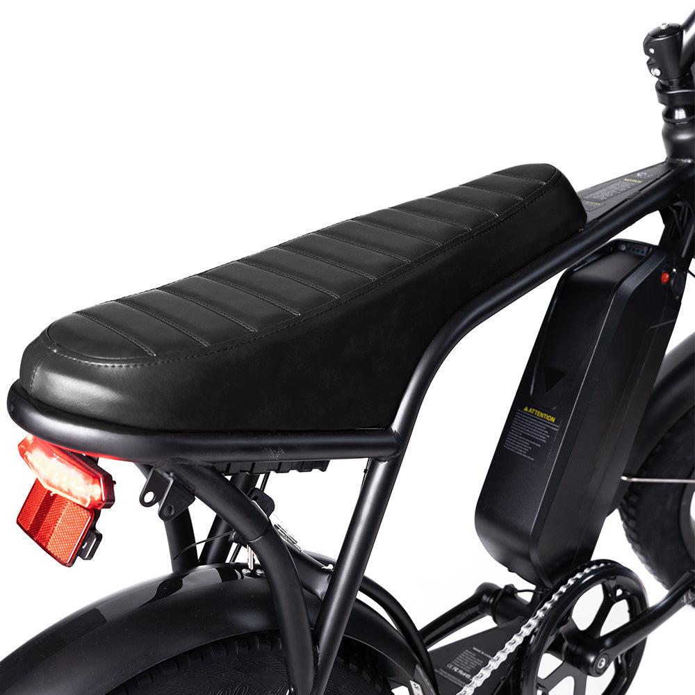 Ouxi V8 - Zadel zwart luxe gerribeld