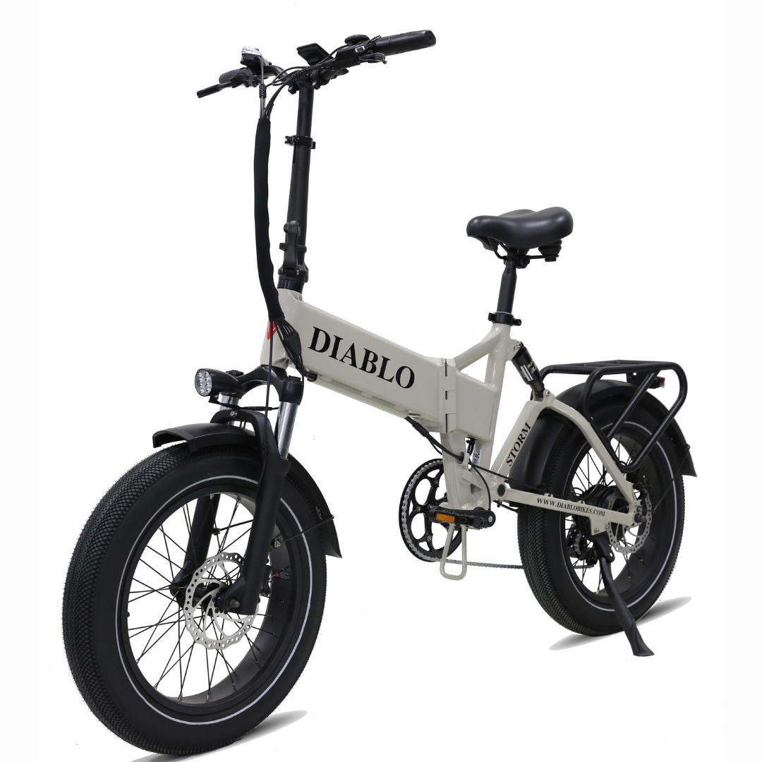 Diablo Storm Taupe Fatbike | Elektrische Inklapbare Vouwfiets | 15Ah