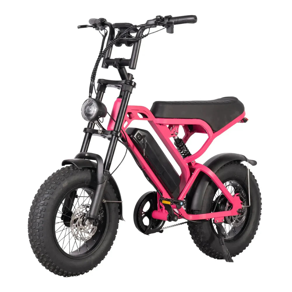 QM Wheel V20 Mini Fatbike Roze | Bluetooth | 2025 edition | Combi-deal