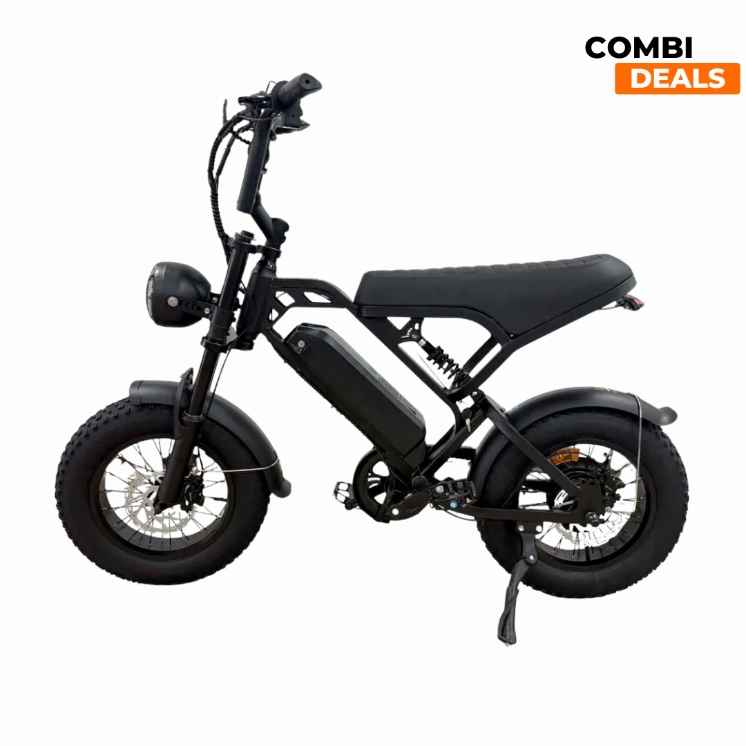QM Wheel V20 Mini Fatbike Zwart | Bluetooth | 2025 edition | Combi-deal