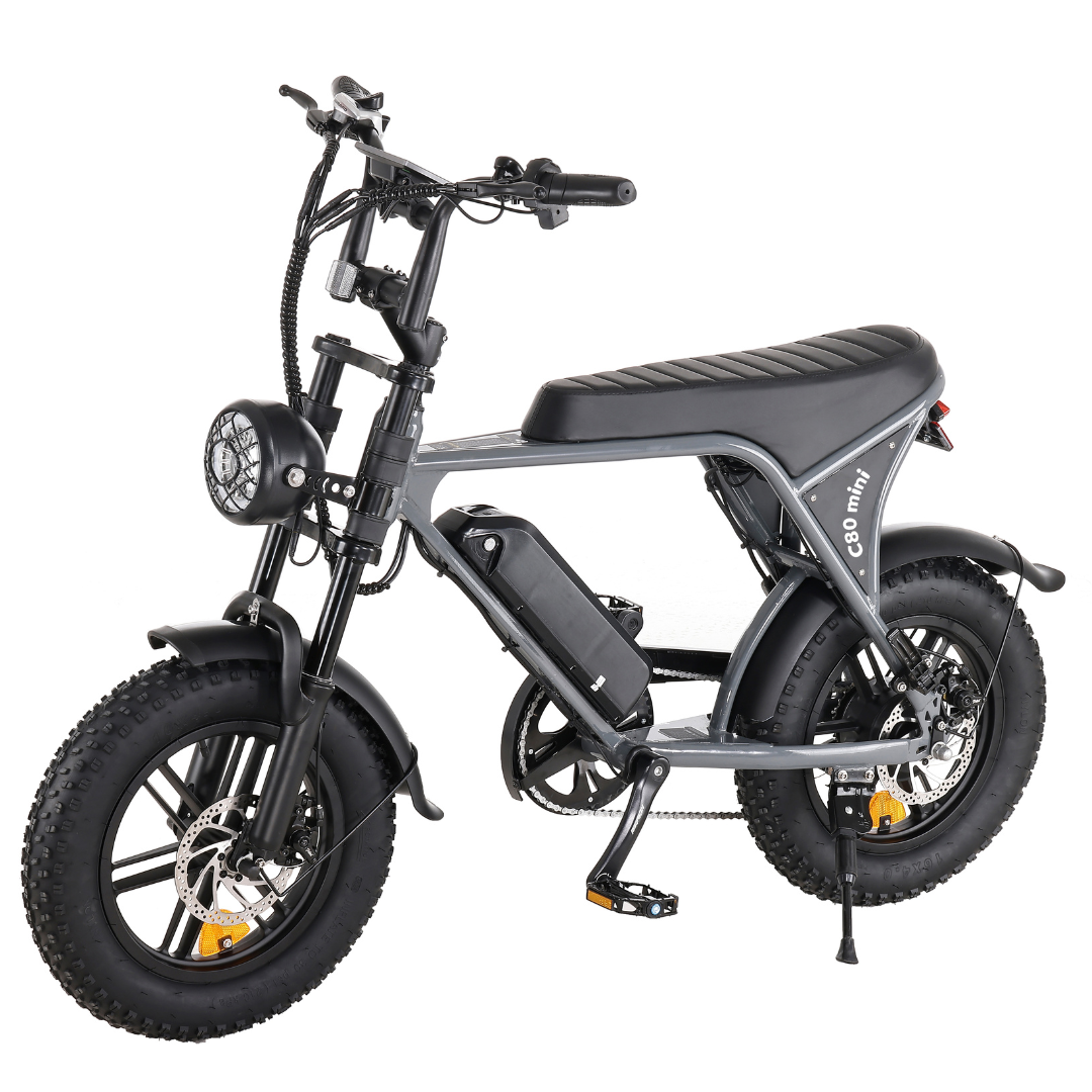 Ouxi C80 Mini Fatbike Grijs | 2025 edition | Combi-deal