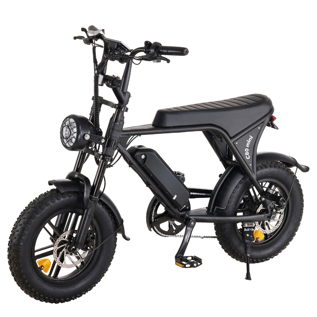 Ouxi C80 Mini Fatbike Zwart | 2025 edition | Combi-deal