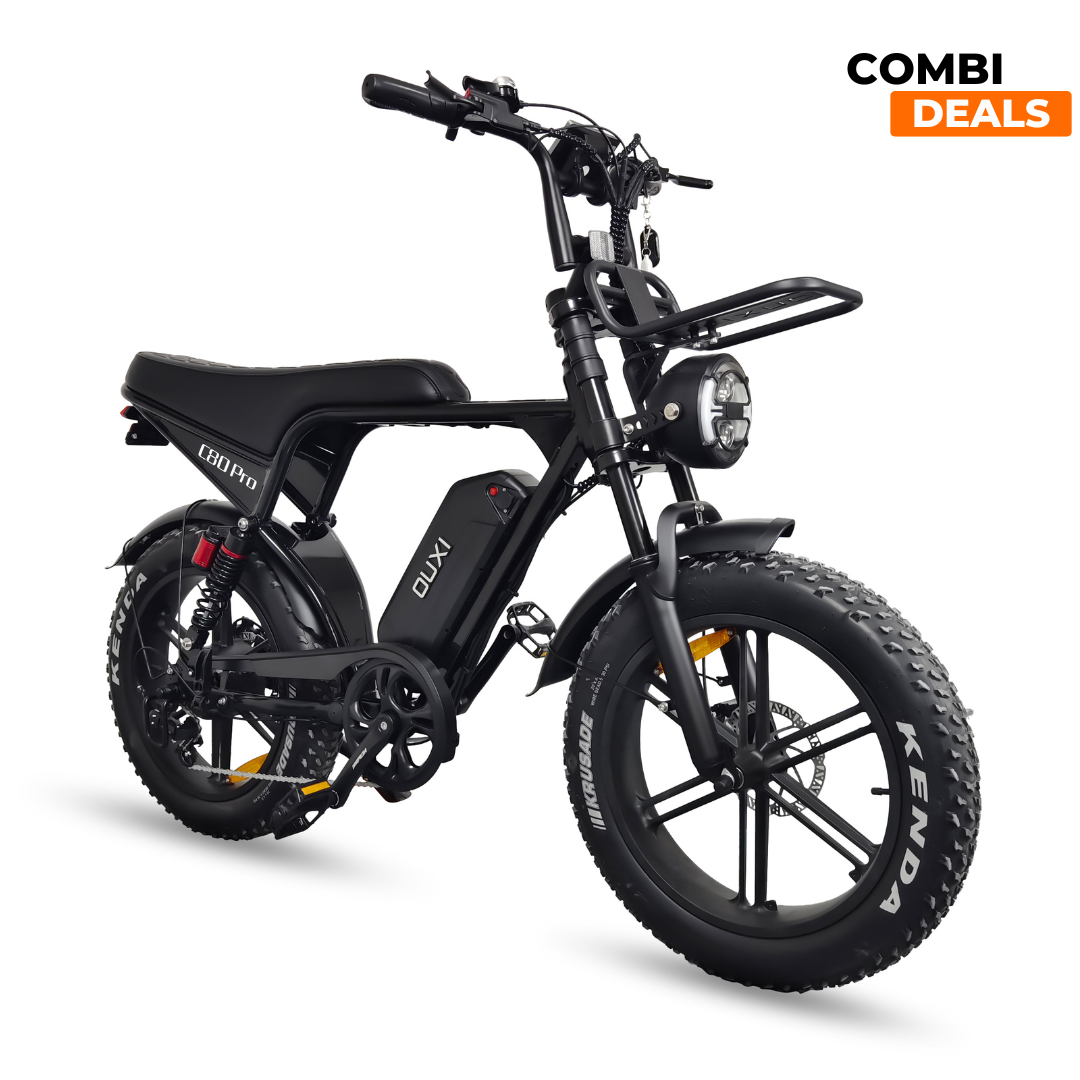 Ouxi C80 Pro Zwart Fatbike - NFC Key | Hydraulische Remmen | 2025 Edition