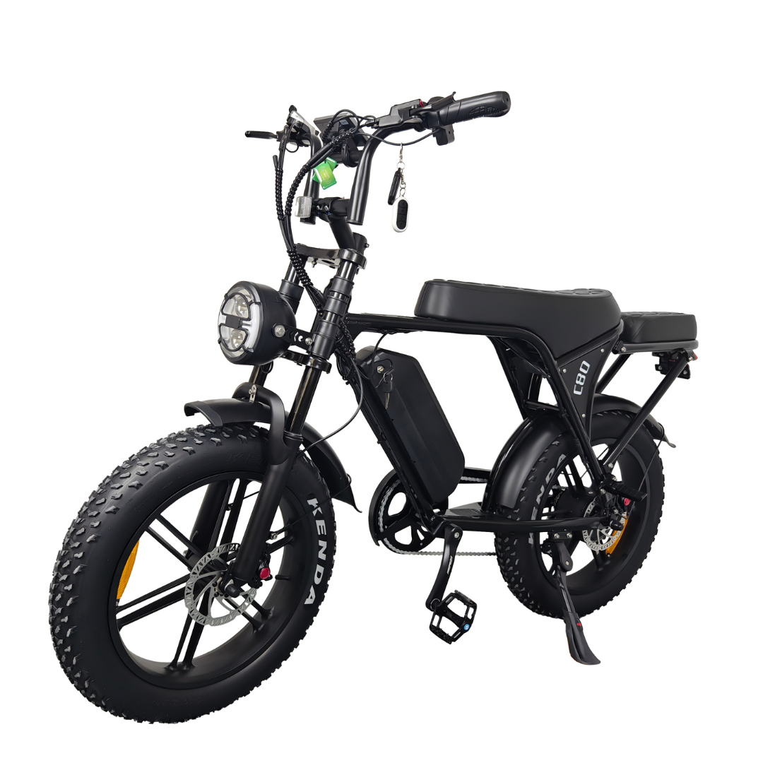 Ouxi C80 Zwart - NFC Key | Fatbike | 2025 edition | Hydraulische remmen | Combi-deal