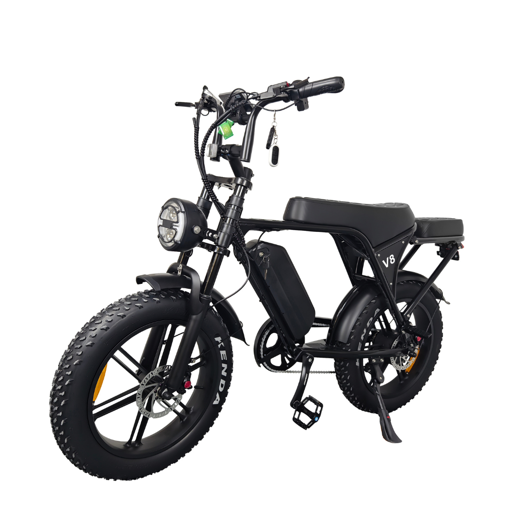 Ouxi V8 Zwart | Fatbike | 25km/u | 2025 edition | Hydraulische remmen | Combi-deal