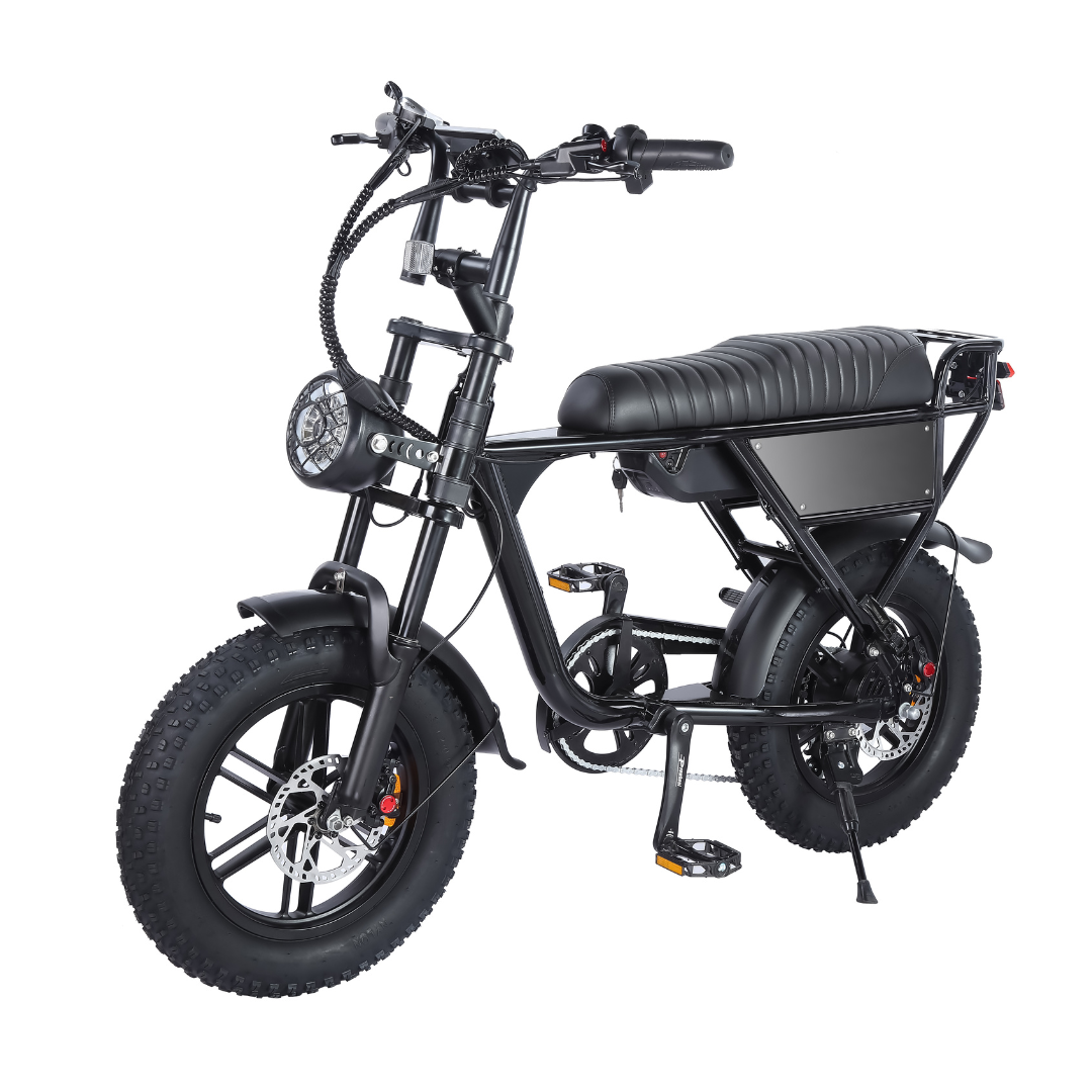 Ouxi C63 Mini Fatbike Zwart | Hydraulische Remmen | 2025 Edition