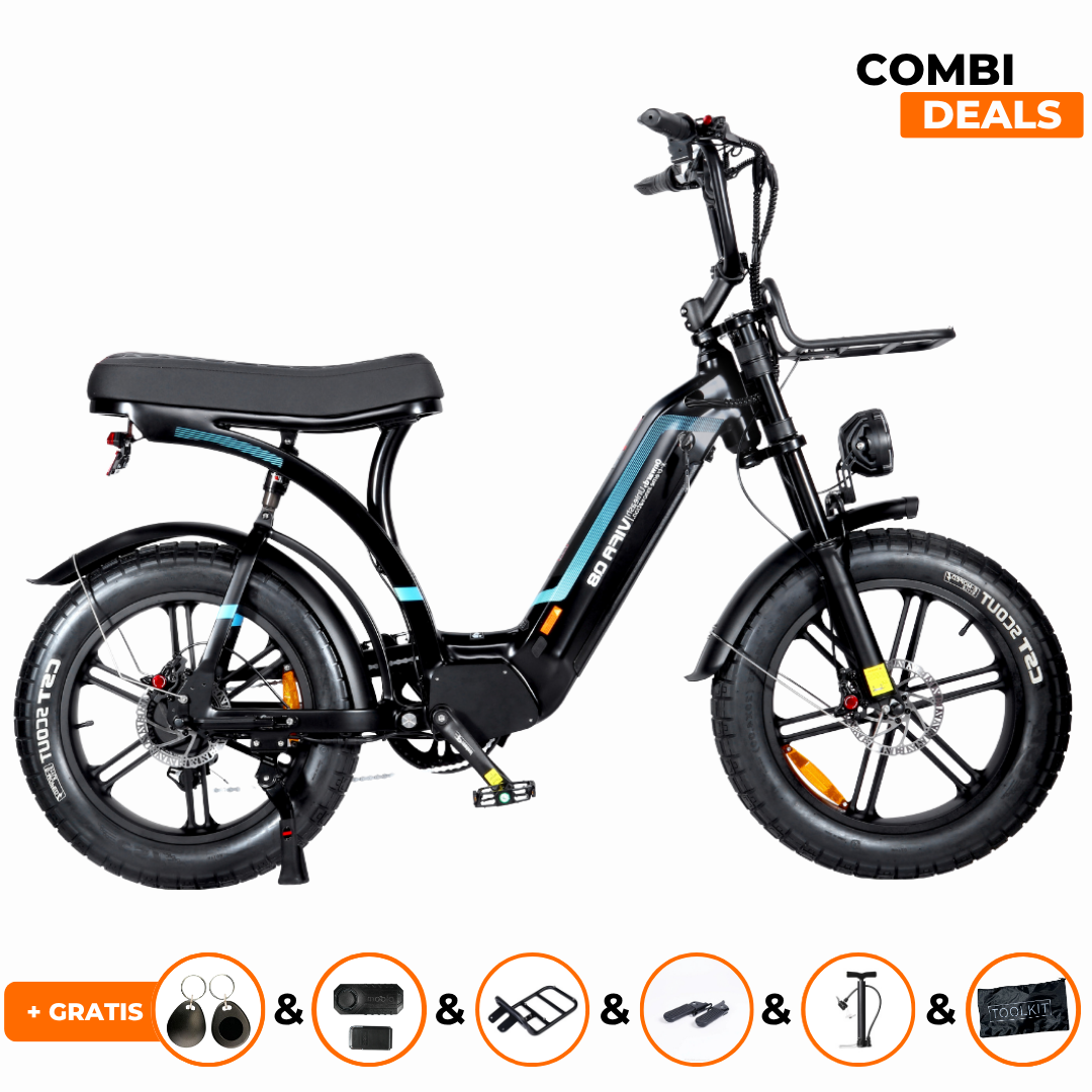 Ouxi Q8 Zwart | Fatbike | Hydraulische remmen | Combi-deal