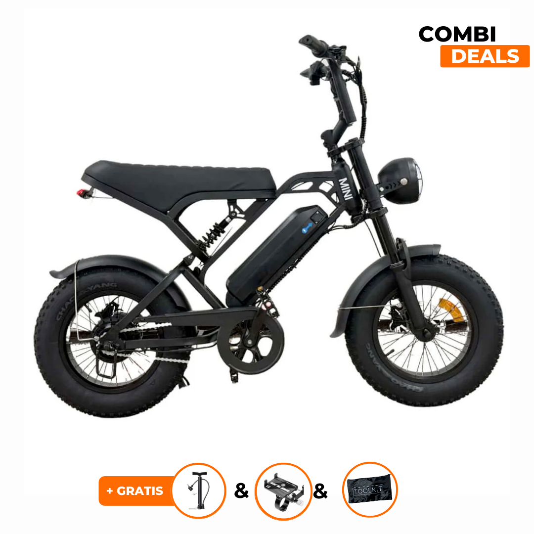 QM V20 Mini Fatbike Zwart