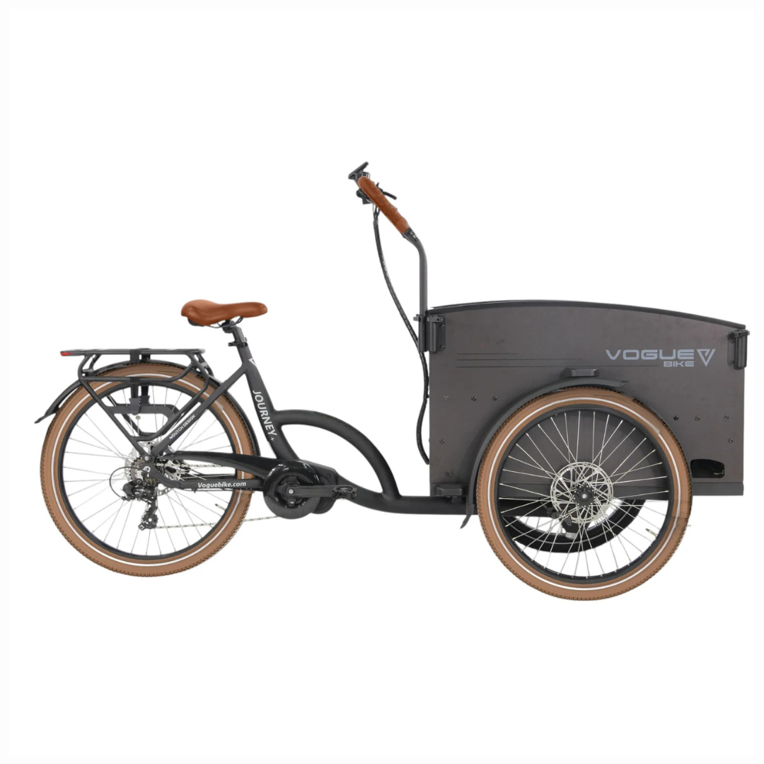 Vogue Journey Plus Matt Black Brown| Elektrische bakfiets