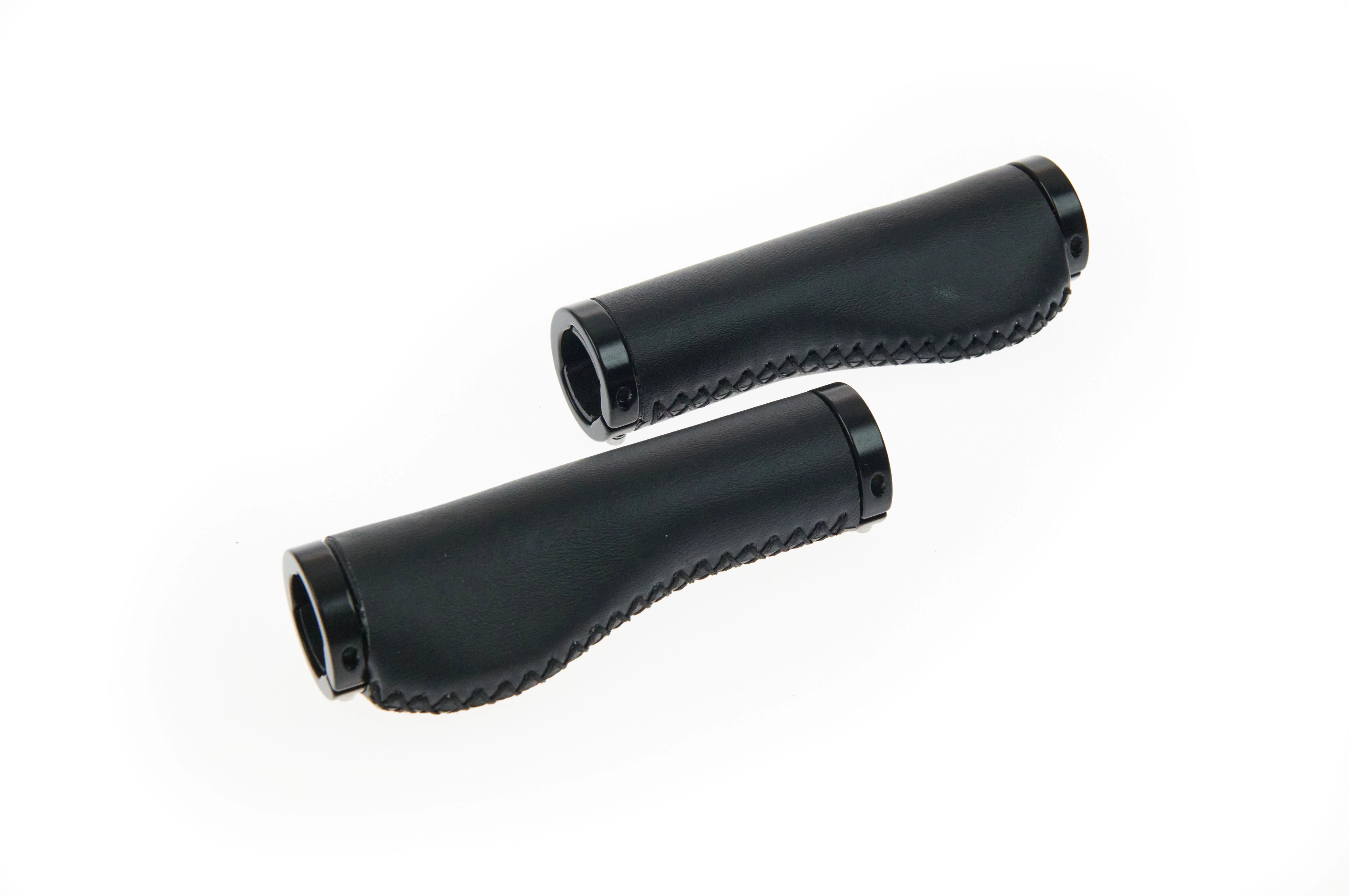 Handvaten leder zwart (set)