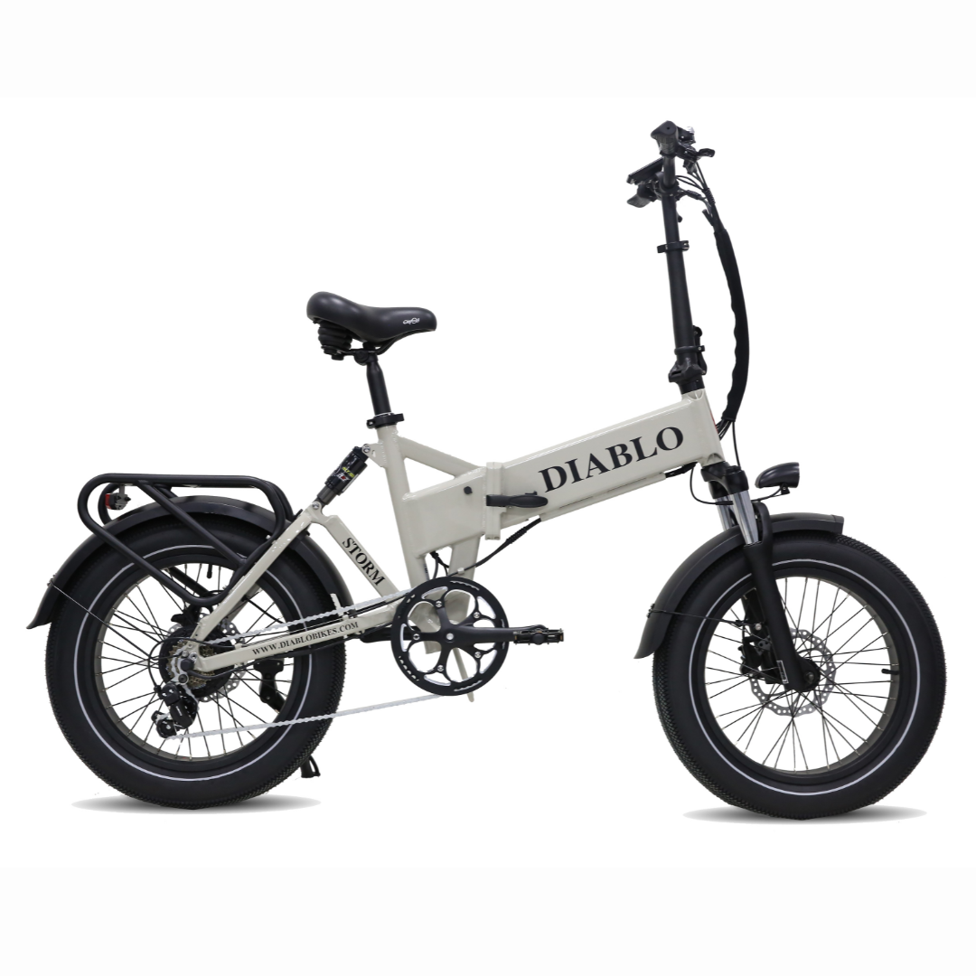 Diablo Storm Taupe Fatbike | Elektrische Inklapbare Vouwfiets | 15Ah