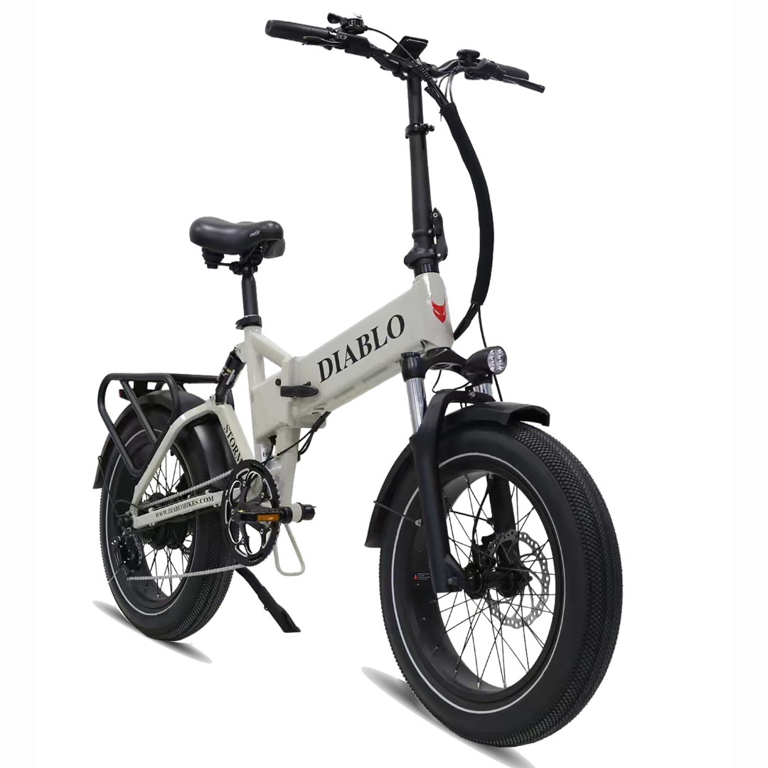 Diablo Storm Taupe Fatbike | Elektrische Inklapbare Vouwfiets | 15Ah