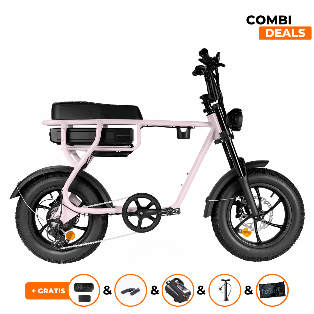 EB16 Mini Fatbike Roze | 2025 edition | Combi-deal