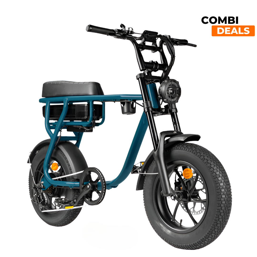 EB16 Mini Fatbike Blauw | 2025 edition | Combi-deal