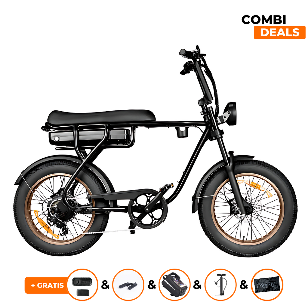 EB20 Zwart | Fatbike | Bekerhouder | 2025 edition | Combi-deal