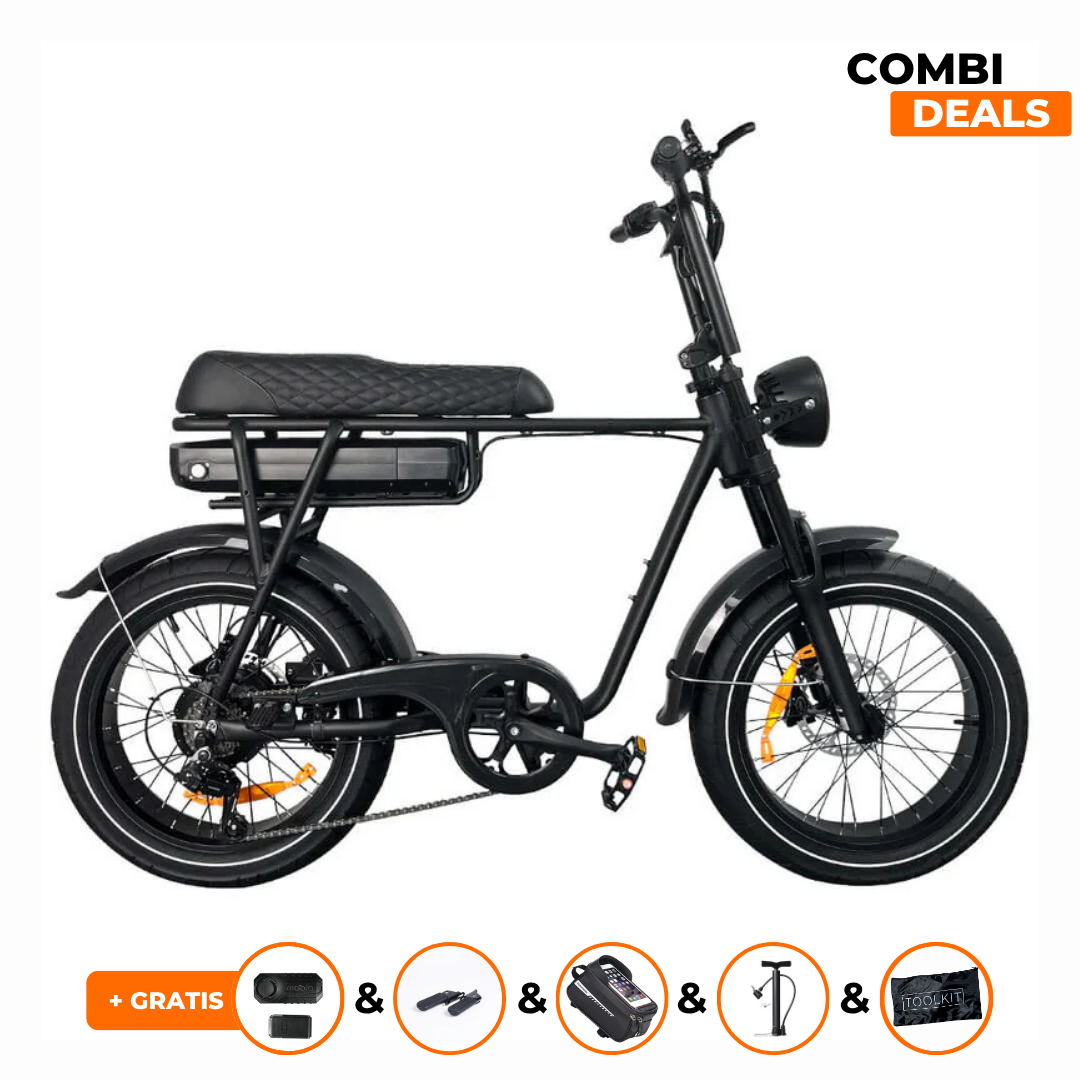 EB2 PRO Zwart | Fatbike | 2025 edition | Combi-deal