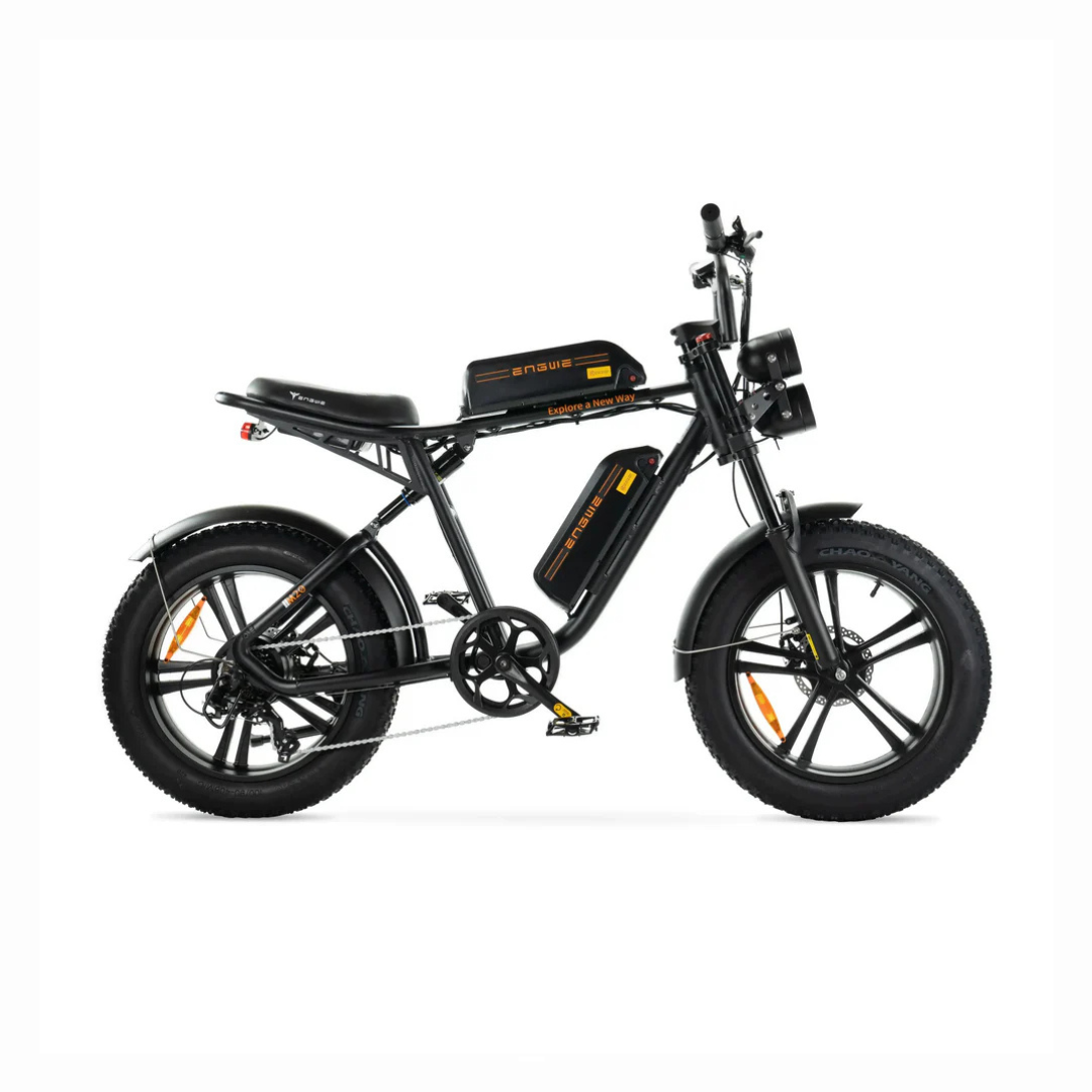 ENGWE M20 fatbike – zijaanzicht met lichtgewicht aluminium frame