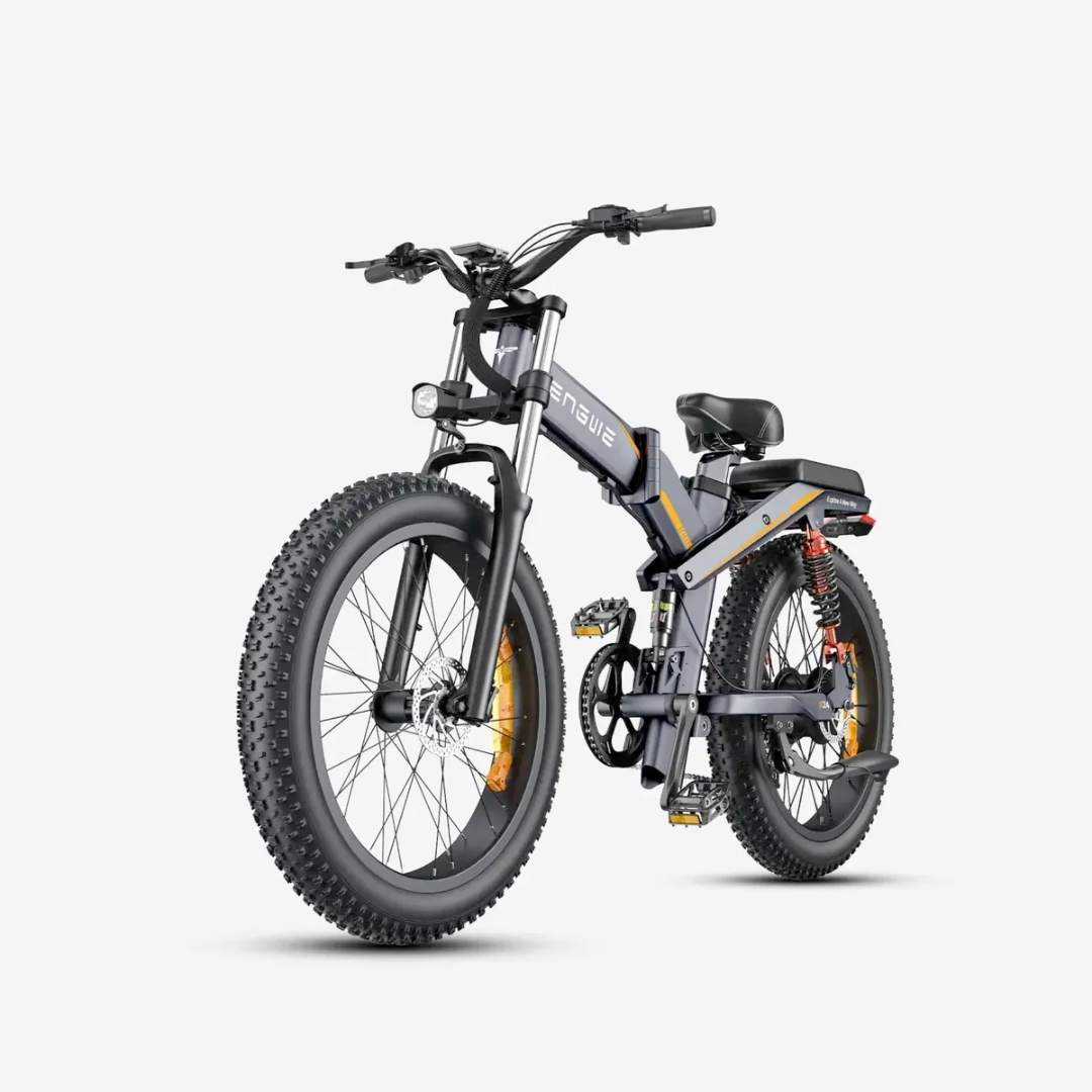 Engwe X24 Grijs Dubbele Accu Fatbike Voorkant
