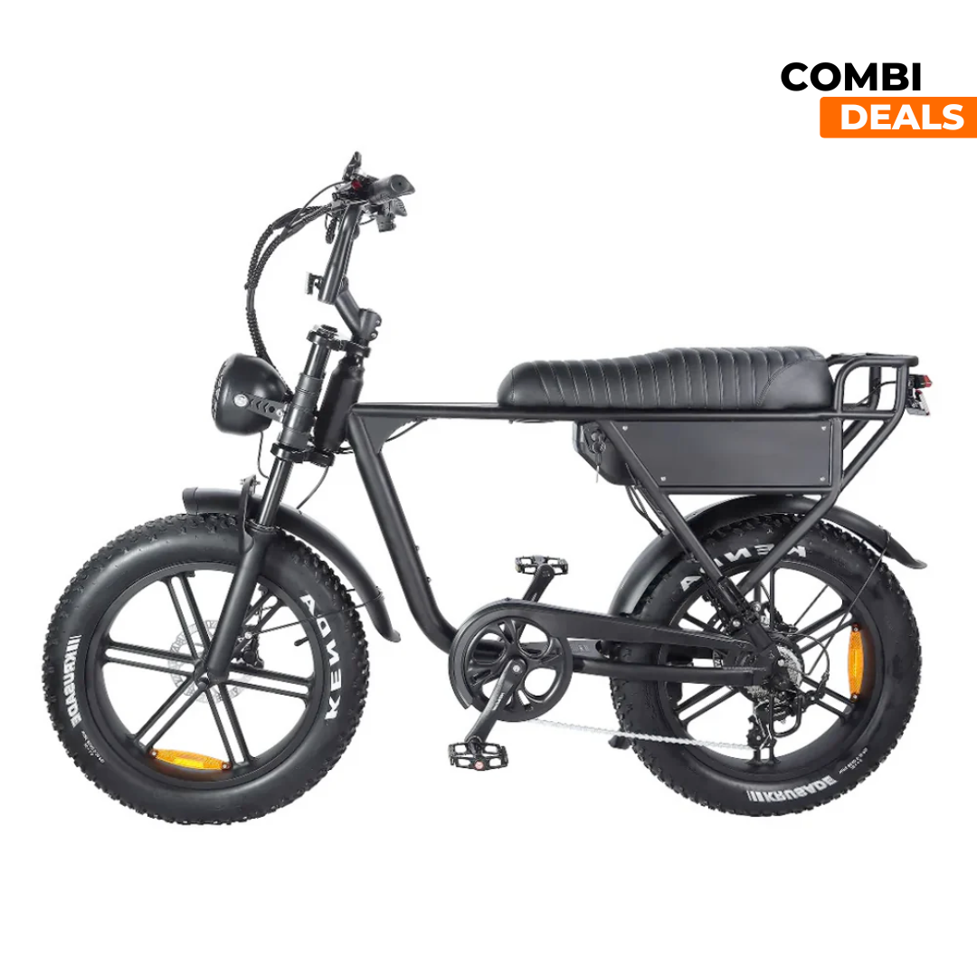 Ouxi C63 Mini Fatbike Zwart | Hydraulische Remmen | 2025 Edition