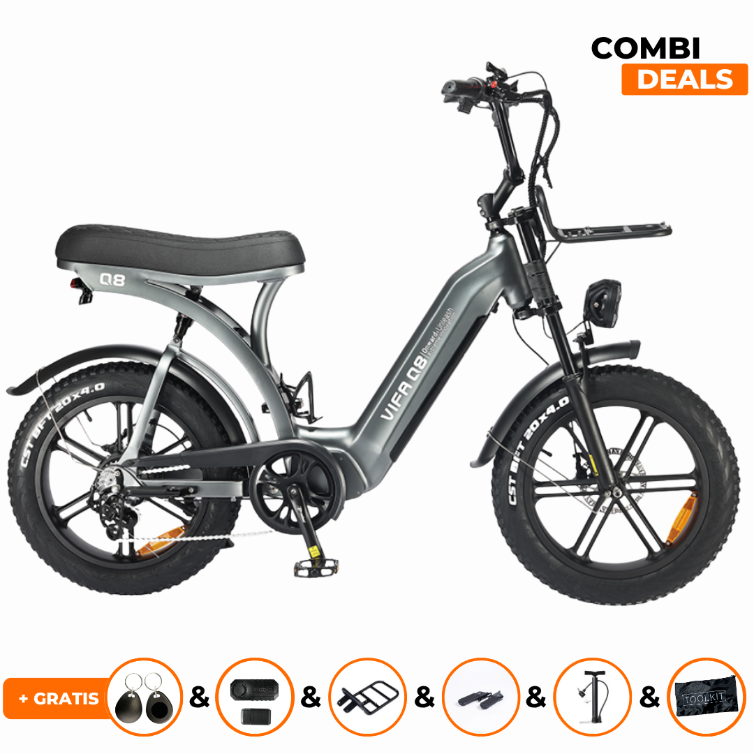 Ouxi Q8 Grijs | Fatbike | Hydraulische remmen | Combi-deal