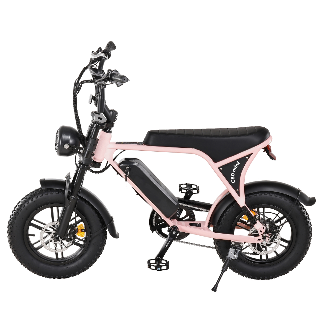 Ouxi C80 Mini Fatbike Roze | 2025 edition | Combi-deal