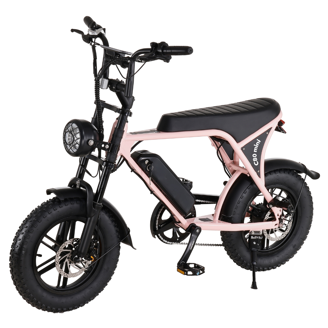 Ouxi C80 Mini Fatbike Roze | 2025 edition | Combi-deal