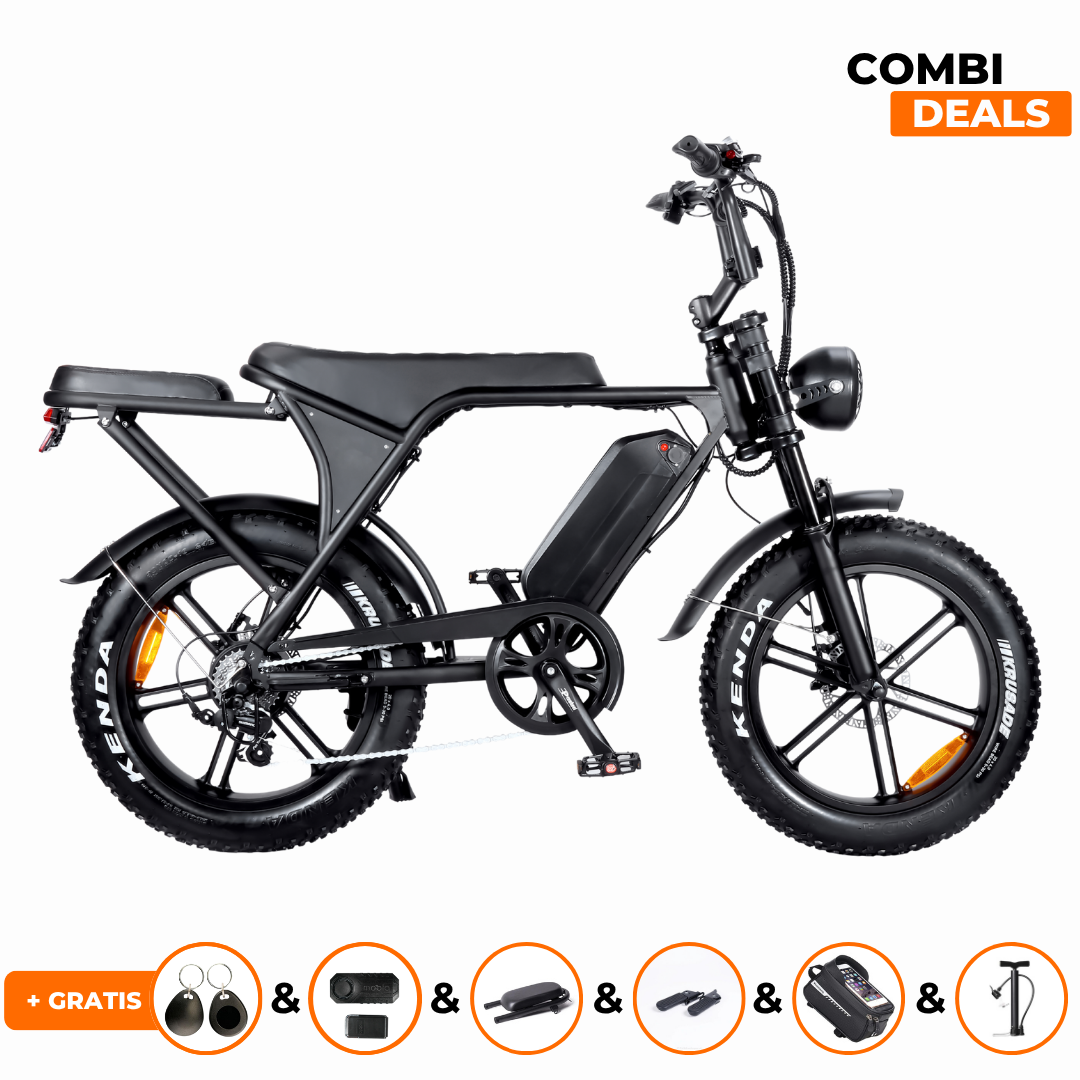 Ouxi C80 Zwart - NFC Key | Fatbike | 2025 edition | Hydraulische remmen | Combi-deal