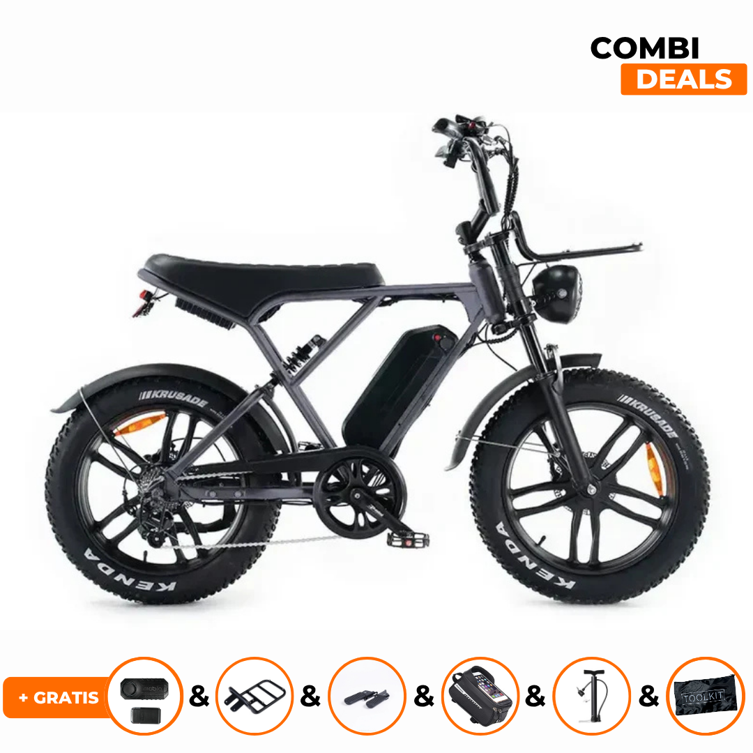 Ouxi H9 3.0 Grijs | Fatbike | 2024 edition | Hydraulische remmen | Combi-deal
