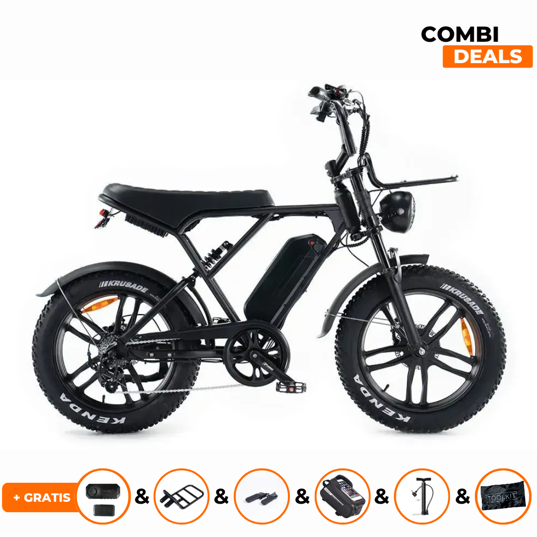 Ouxi H9 3.0 Zwart | Fatbike | 2024 edition | Hydraulische remmen | Combi-deal