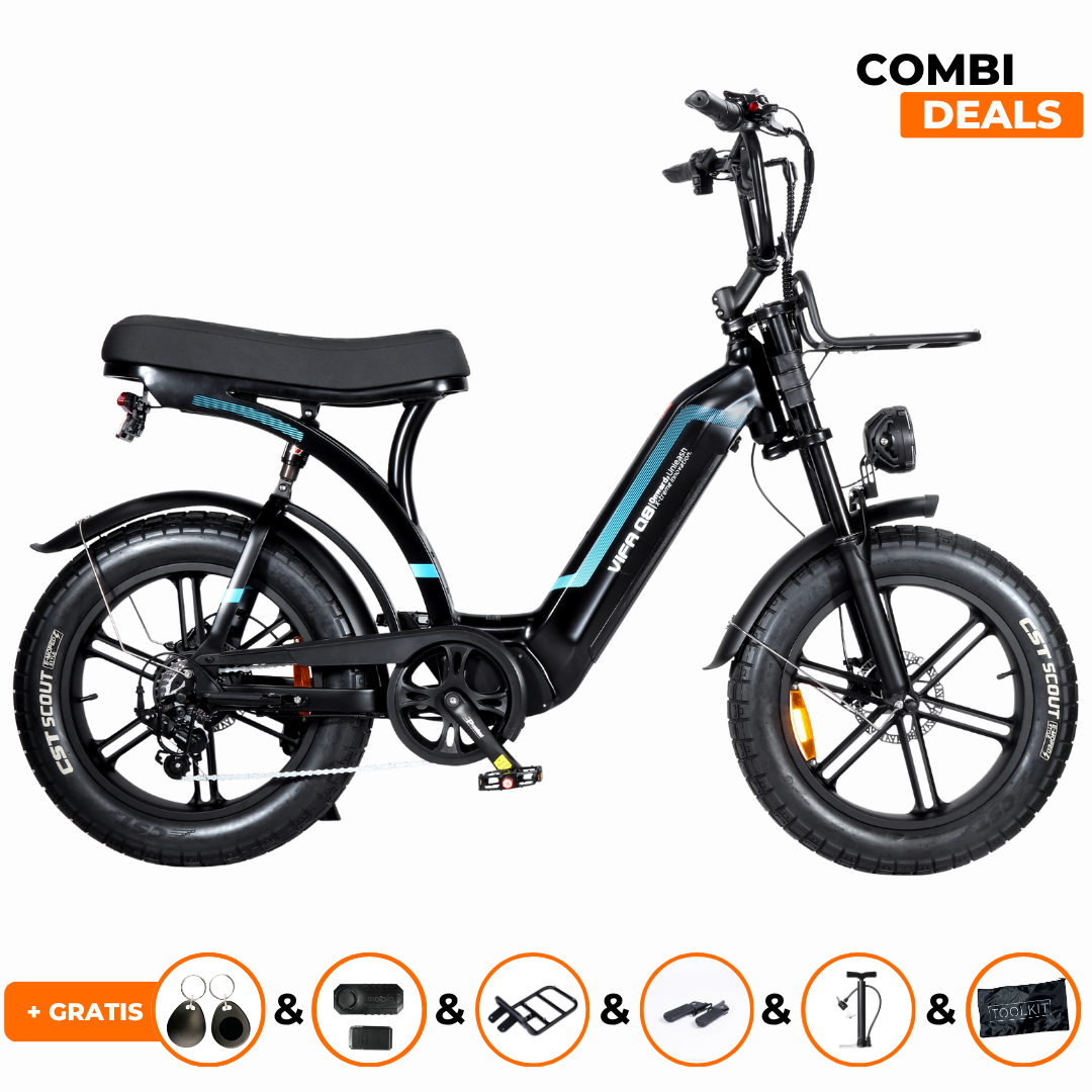 Ouxi Q8 Zwart | Fatbike | Hydraulische remmen | Combi-deal