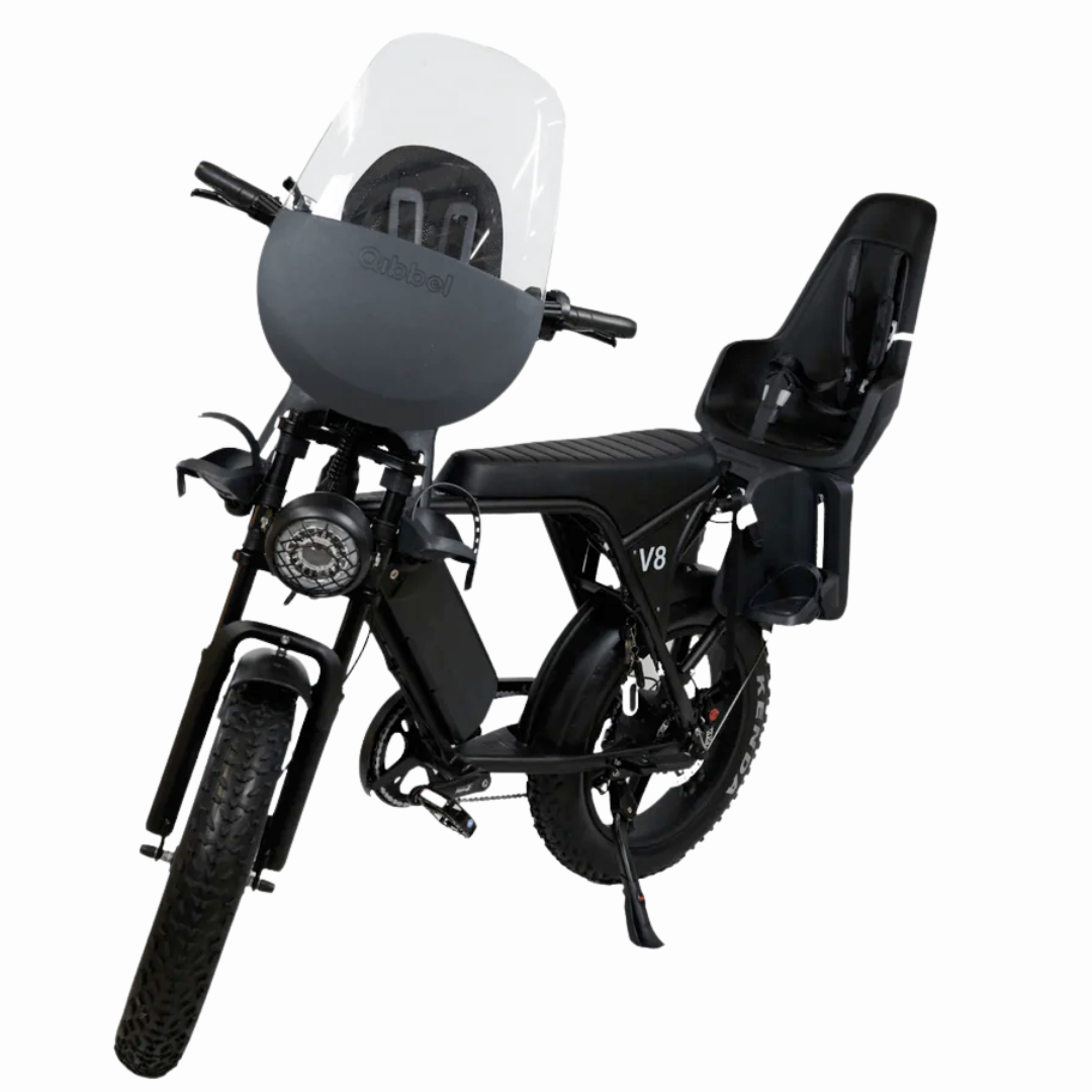 Ouxi V8 Family bike Zwart | Fatbike | 2025 edition | Hydraulische remmen | Combi-deal