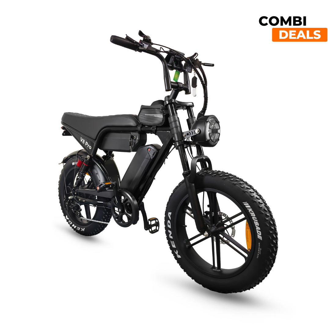 Ouxi V8 Pro Max Zwart Fatbike Dubbele Accu | Hydraulische Remmen | 2025 edition