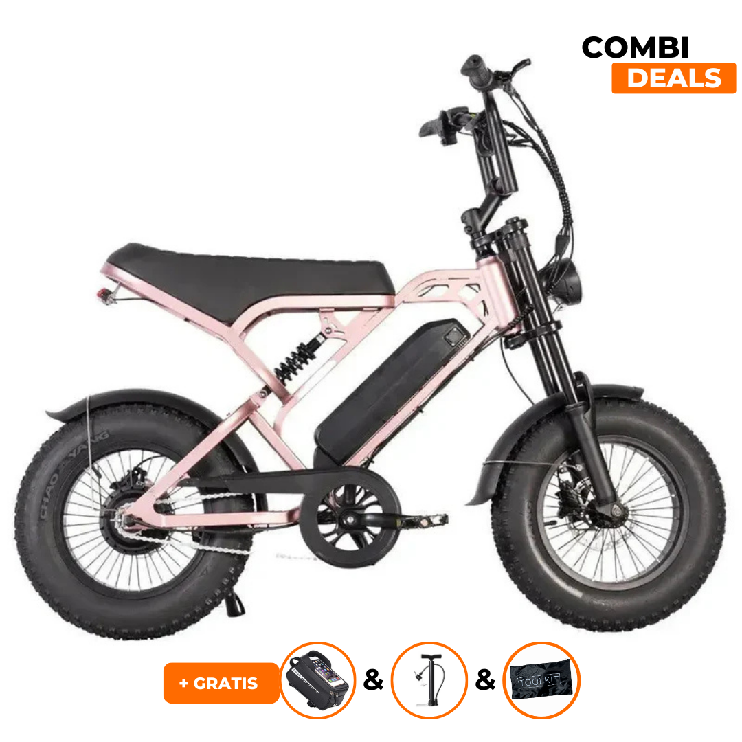QM Wheel V20 Mini Fatbike Rosé gold | Bluetooth | 2025 edition | Combi-deal