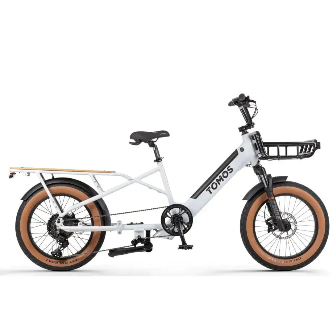 Tomos E-Cargo Wit| Longtail Fatbike | 3-personen