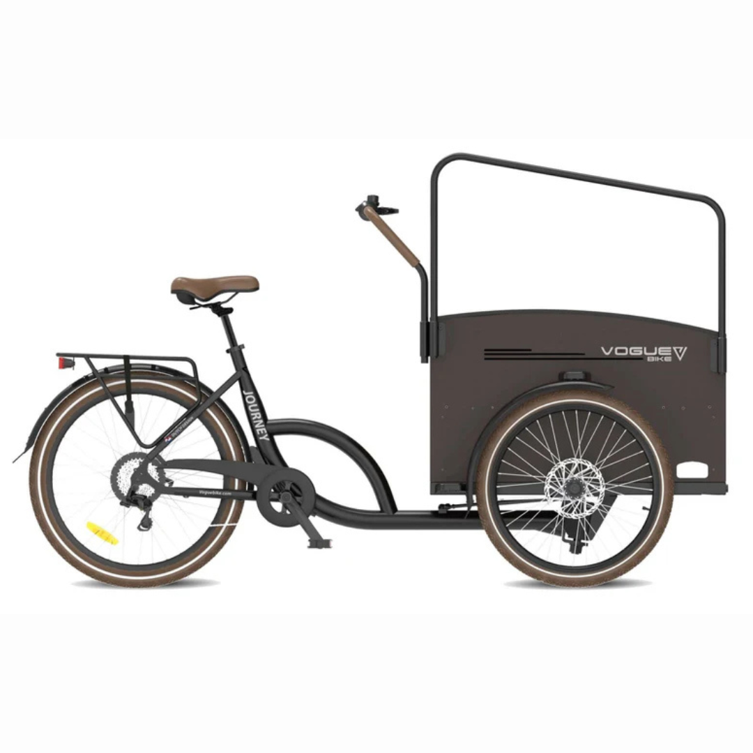 Vogue Journey S Matt Black Brown | Elektrische bakfiets