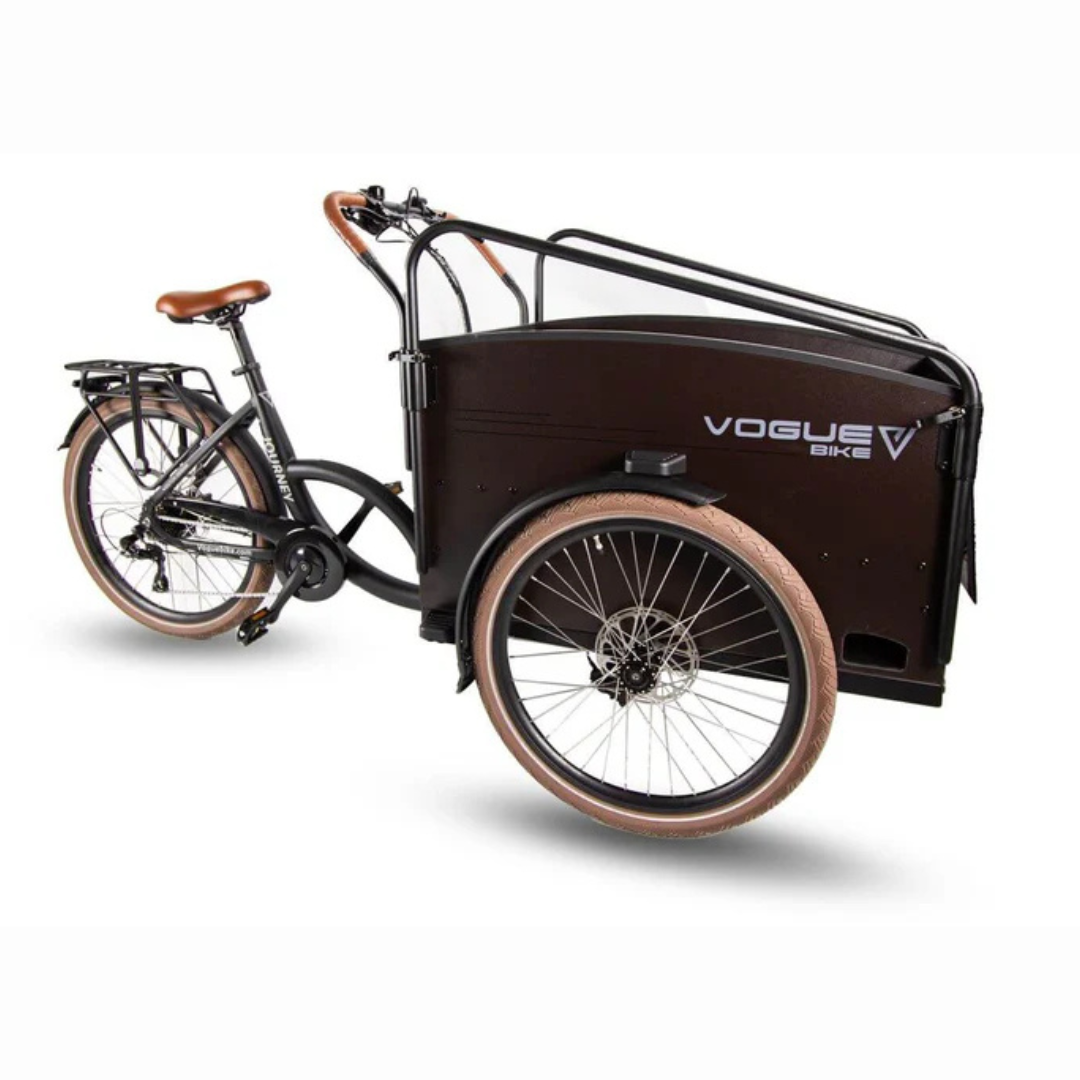 Vogue Journey S Matt Black Brown | Elektrische bakfiets