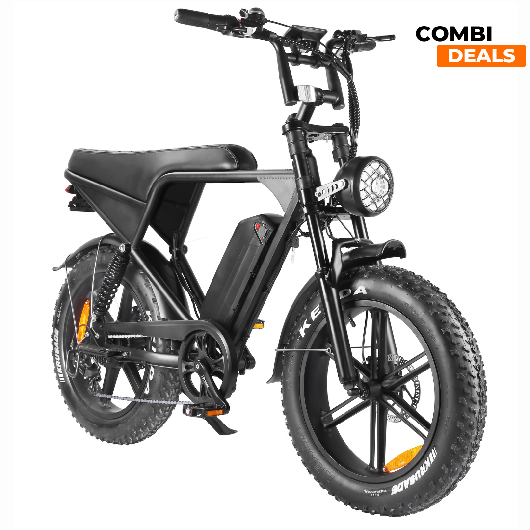 Ouxi V8 4.0 Zwart | Fatbike | 25km/u | 2025 edition | Hydraulische remmen | Combi-deal