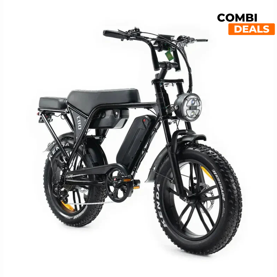 Ouxi C80 Max - NFC Key Zwart | Fatbike |  Dubbele accu | 2025 edition | Hydraulische remmen | Combi-deal